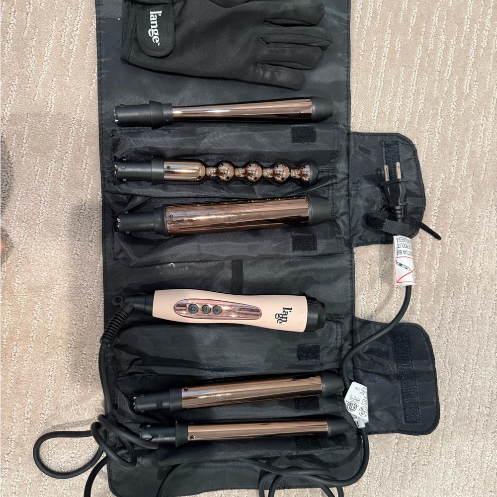 Lange Black and Rose Gold Styling Wand Set